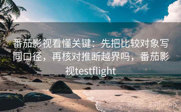 番茄影视看懂关键：先把比较对象写同口径，再核对推断越界吗，番茄影视testflight