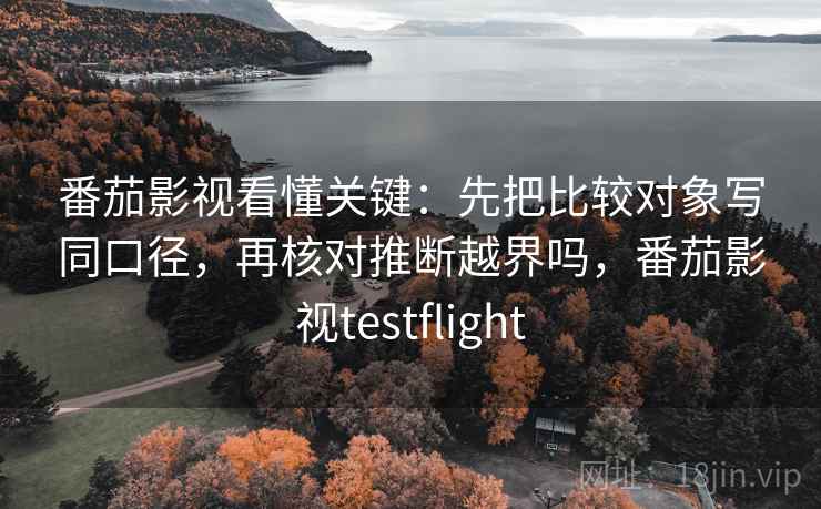 番茄影视看懂关键：先把比较对象写同口径，再核对推断越界吗，番茄影视testflight