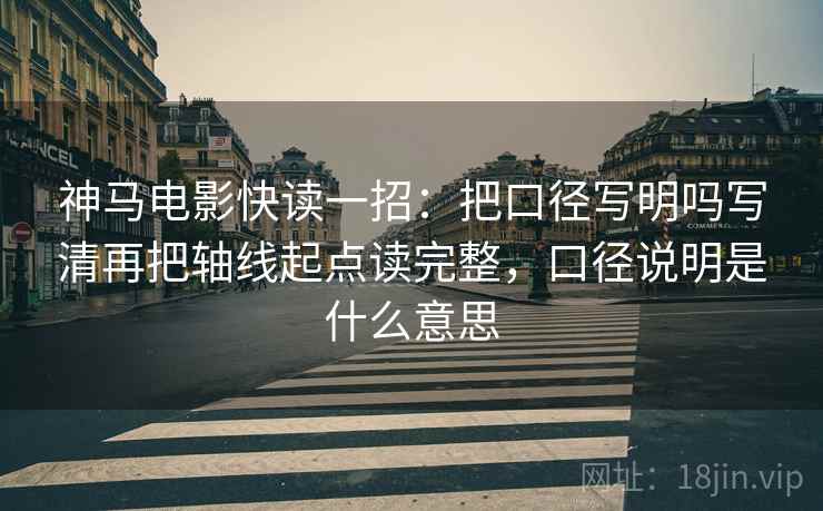 神马电影快读一招：把口径写明吗写清再把轴线起点读完整，口径说明是什么意思